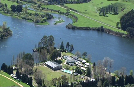 Aerial_Building and Lake | Finlay Park Adventure Camp