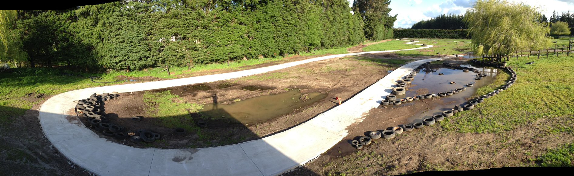 Testing the new go kart track at Finlay Park Adventure camp